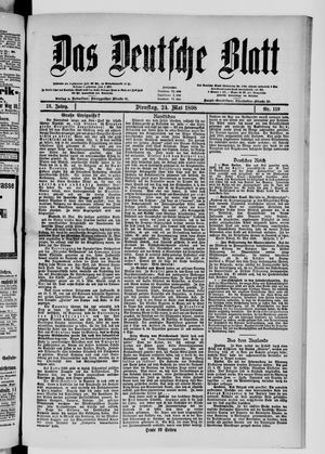 Das deutsche Blatt on May 24, 1898