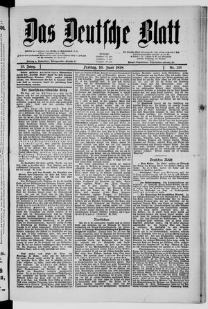 Das deutsche Blatt vom 10.06.1898