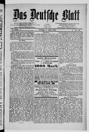 Das deutsche Blatt vom 17.06.1898