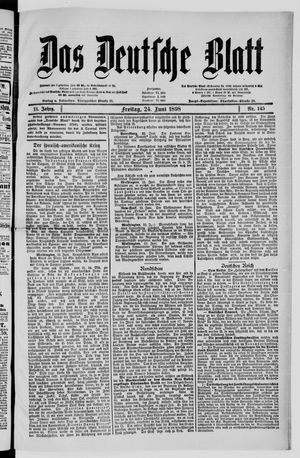 Das deutsche Blatt vom 24.06.1898