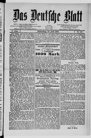 Das deutsche Blatt vom 30.06.1898