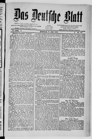 Das deutsche Blatt vom 06.07.1898