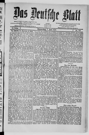 Das deutsche Blatt vom 07.07.1898