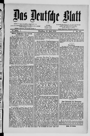 Das deutsche Blatt vom 12.07.1898