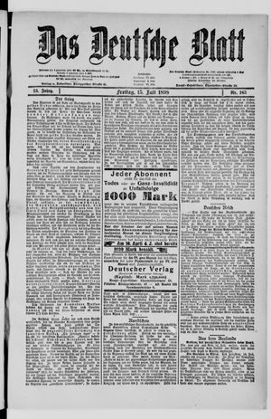 Das deutsche Blatt vom 15.07.1898