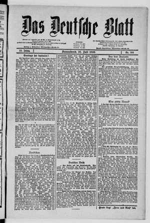 Das deutsche Blatt vom 16.07.1898