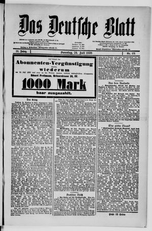 Das deutsche Blatt vom 24.07.1898