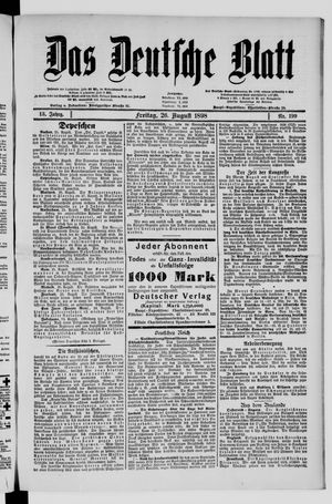 Das deutsche Blatt vom 26.08.1898