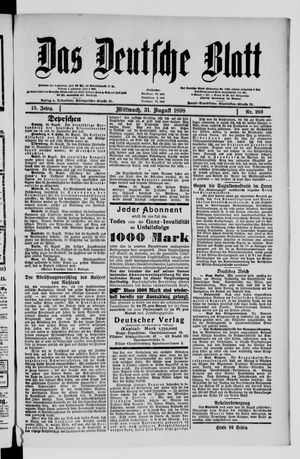 Das deutsche Blatt on Aug 31, 1898
