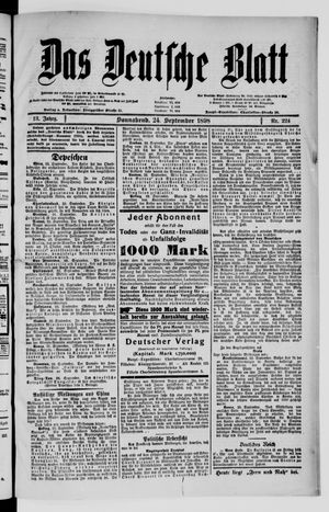 Das deutsche Blatt on Sep 24, 1898