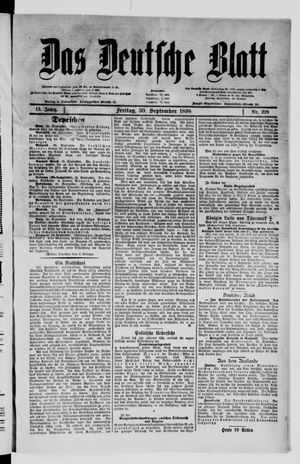 Das deutsche Blatt vom 30.09.1898