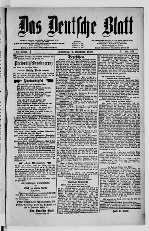 Das deutsche Blatt vom 02.10.1898