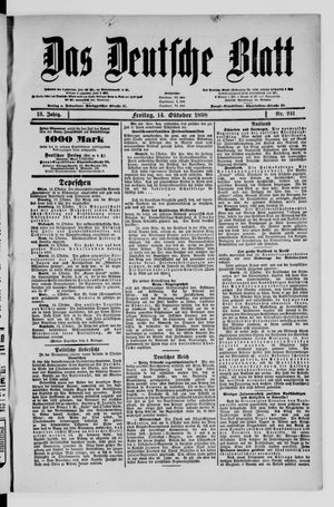 Das deutsche Blatt vom 14.10.1898
