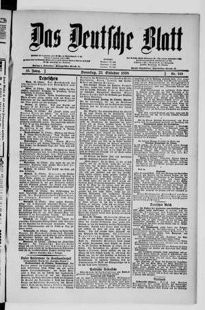 Das deutsche Blatt vom 23.10.1898
