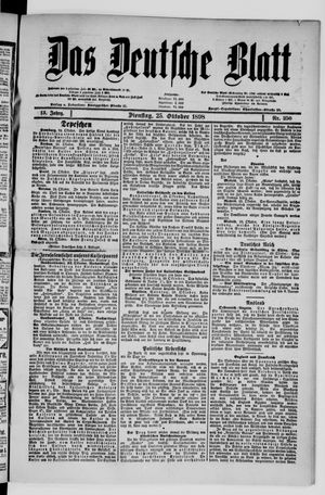 Das deutsche Blatt vom 25.10.1898
