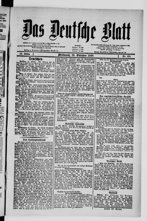 Das deutsche Blatt vom 26.10.1898