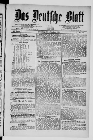 Das deutsche Blatt vom 30.10.1898