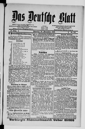 Das deutsche Blatt vom 20.11.1898