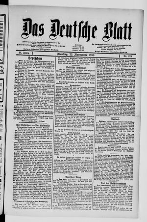 Das deutsche Blatt vom 22.11.1898