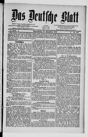 Das deutsche Blatt vom 10.12.1898
