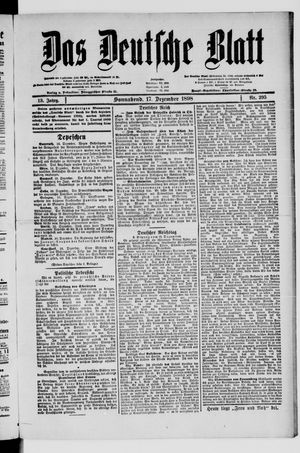 Das deutsche Blatt vom 17.12.1898