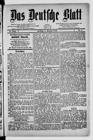 Das deutsche Blatt vom 06.01.1899