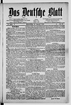 Das deutsche Blatt vom 12.01.1899