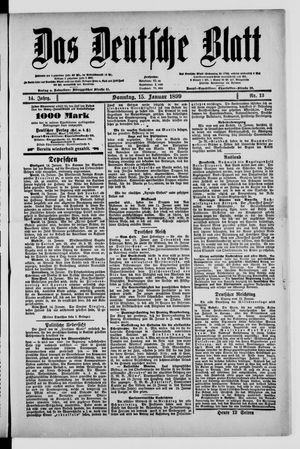 Das deutsche Blatt vom 15.01.1899