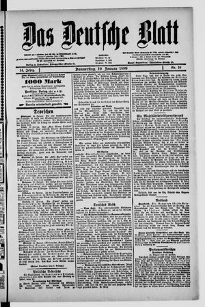 Das deutsche Blatt vom 19.01.1899