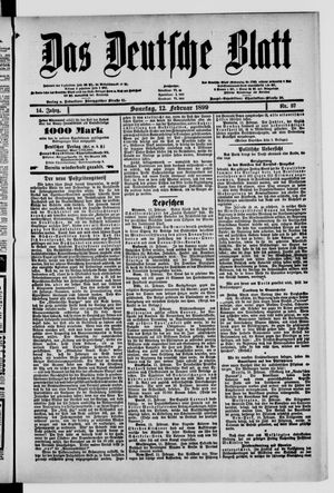 Das deutsche Blatt vom 12.02.1899