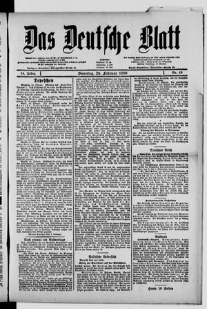 Das deutsche Blatt vom 26.02.1899