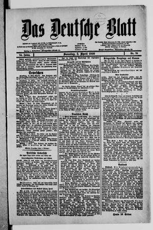 Das deutsche Blatt on Apr 2, 1899