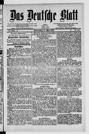 Das deutsche Blatt vom 11.05.1899