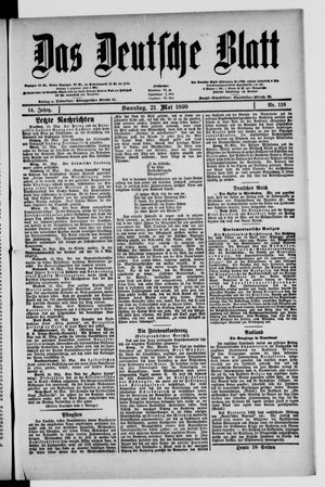 Das deutsche Blatt vom 21.05.1899