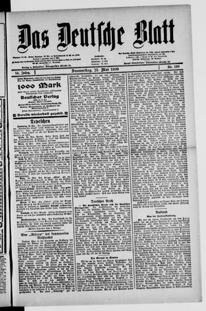 Das deutsche Blatt on May 25, 1899