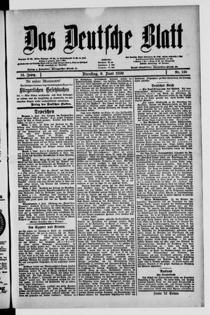Das deutsche Blatt vom 06.06.1899