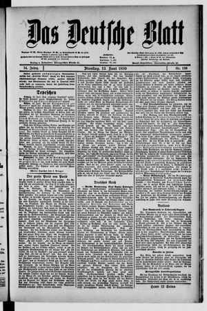 Das deutsche Blatt vom 13.06.1899