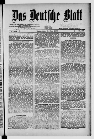 Das deutsche Blatt vom 15.06.1899