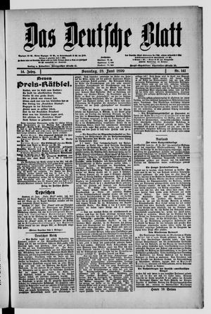 Das deutsche Blatt vom 18.06.1899