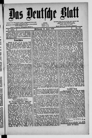 Das deutsche Blatt vom 21.06.1899