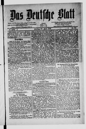 Das deutsche Blatt on Jun 30, 1899