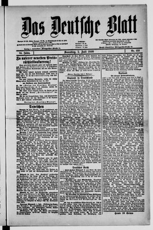 Das deutsche Blatt vom 02.07.1899