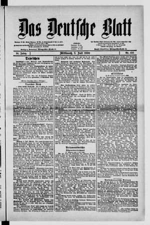 Das deutsche Blatt vom 05.07.1899