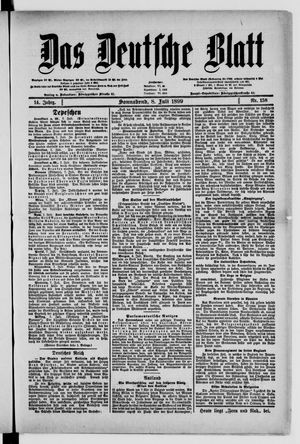 Das deutsche Blatt vom 08.07.1899