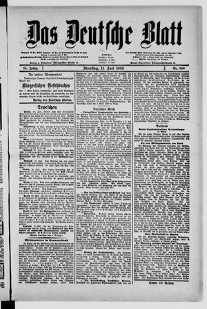 Das deutsche Blatt vom 11.07.1899
