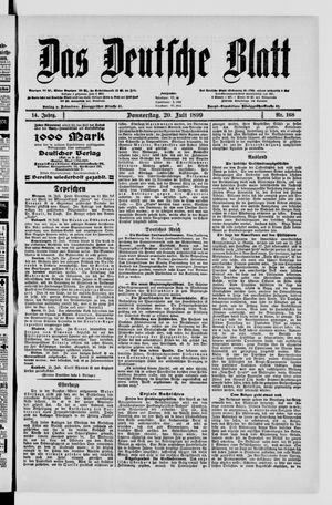 Das deutsche Blatt vom 20.07.1899