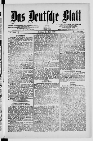 Das deutsche Blatt vom 21.07.1899