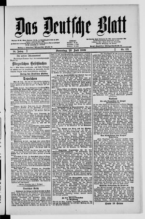 Das deutsche Blatt vom 23.07.1899