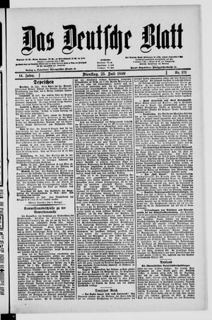 Das deutsche Blatt vom 25.07.1899