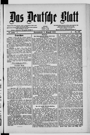 Das deutsche Blatt vom 05.08.1899